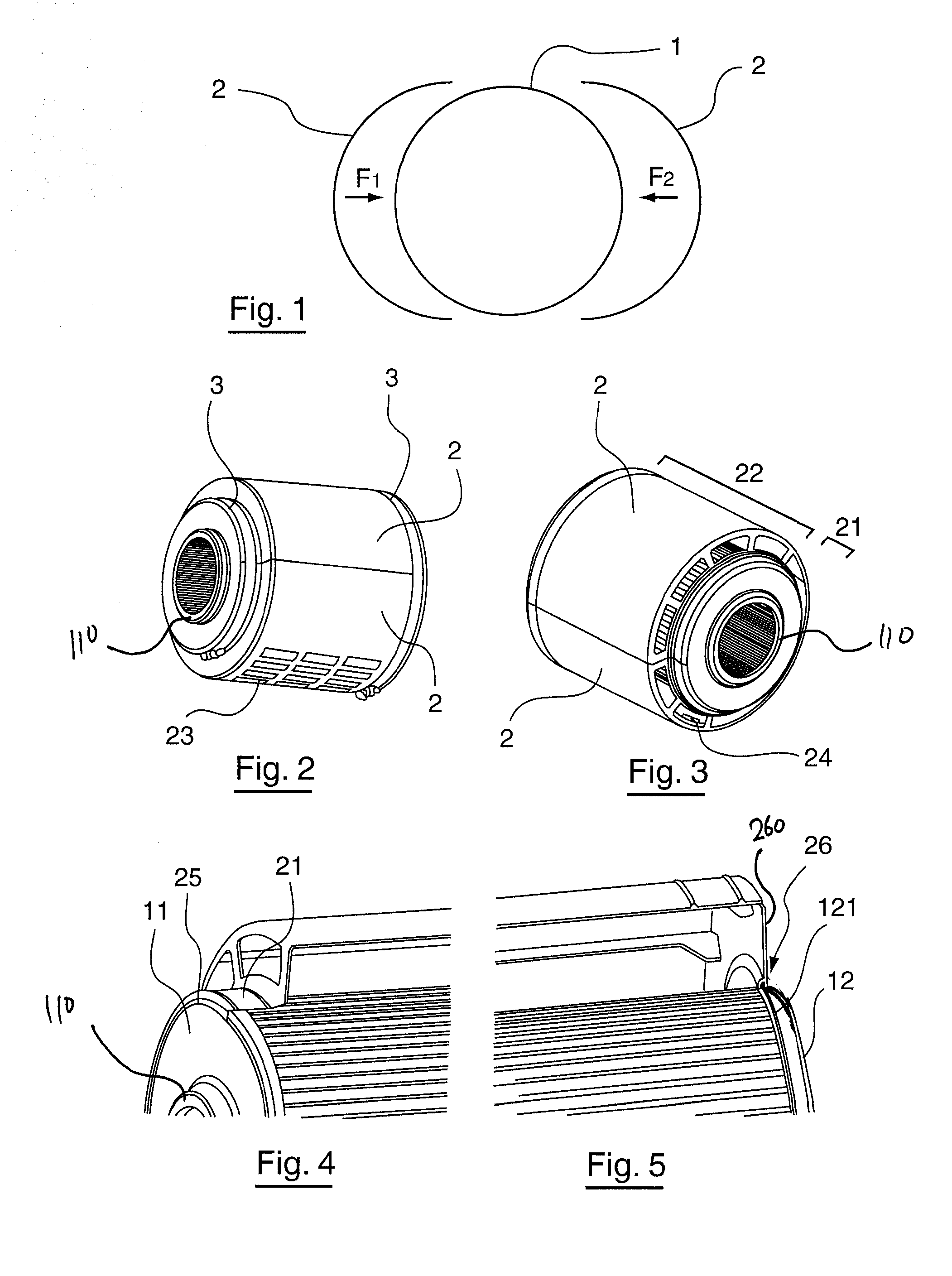 Protective device for an air filter, in particular of a generating set, comprising portions to assemble radially on the filter