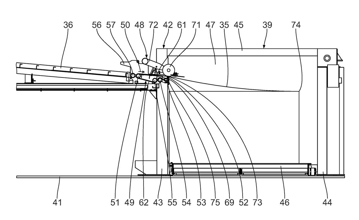 Sheet depositing arrangement