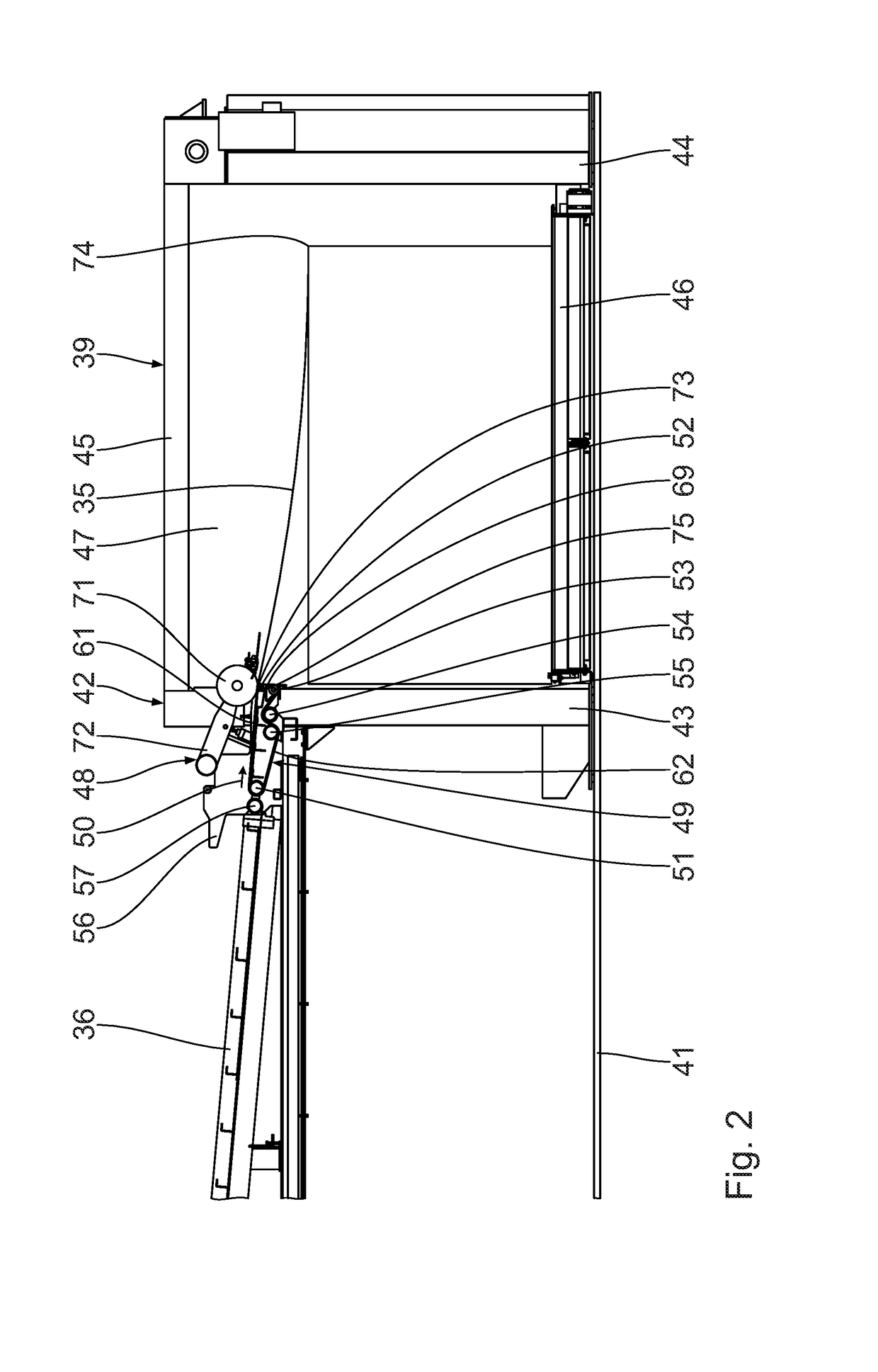 Sheet depositing arrangement