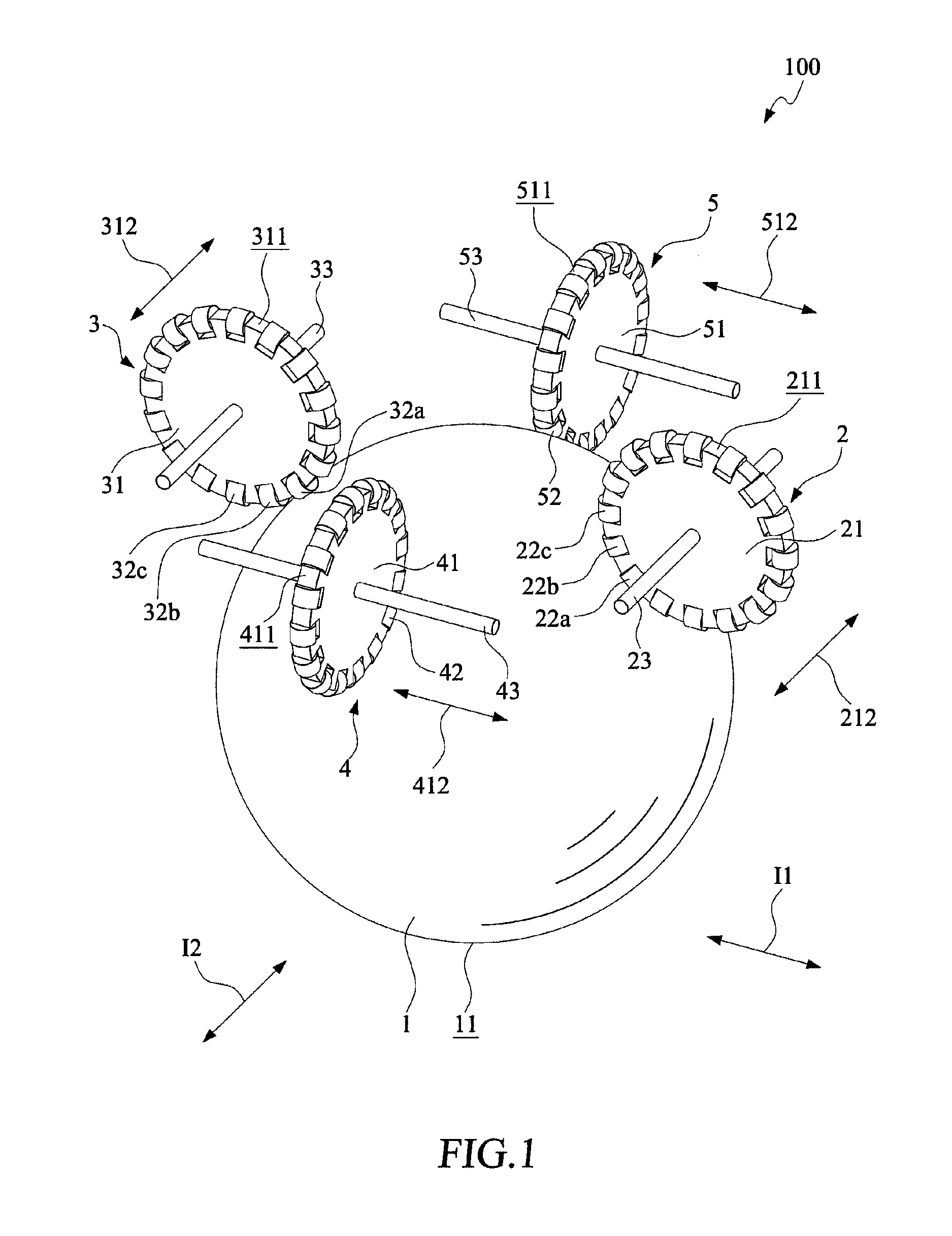 Omni-wheel based driving device with belt transmission mechanism