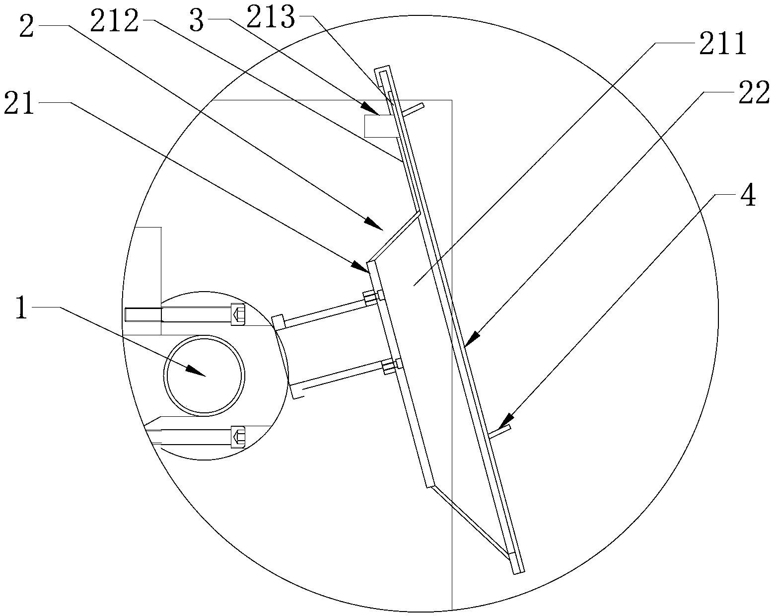 Vacuum exhaust device for discharge barrel of waste plastic film recycling and granulating line