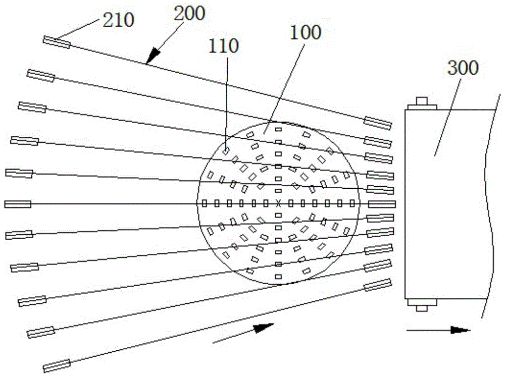 A blow-off fabric expansion device