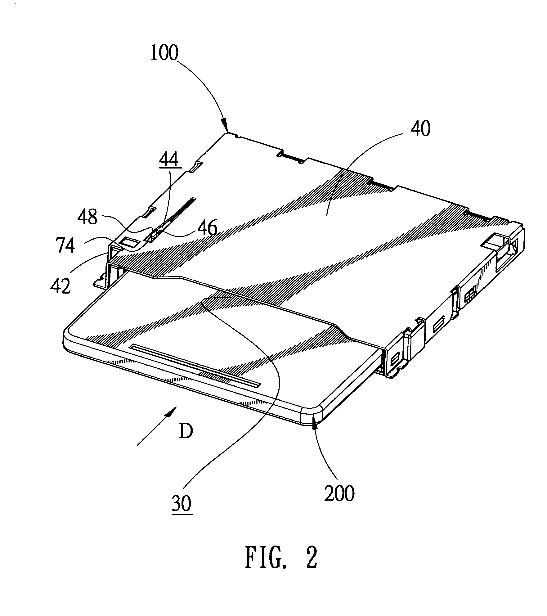 Card connector with two-stage ejection mechanism and card-retaining mechanism