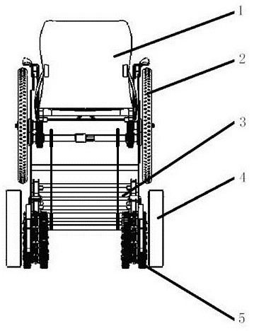 Independent self-help barrier-free wheelchair