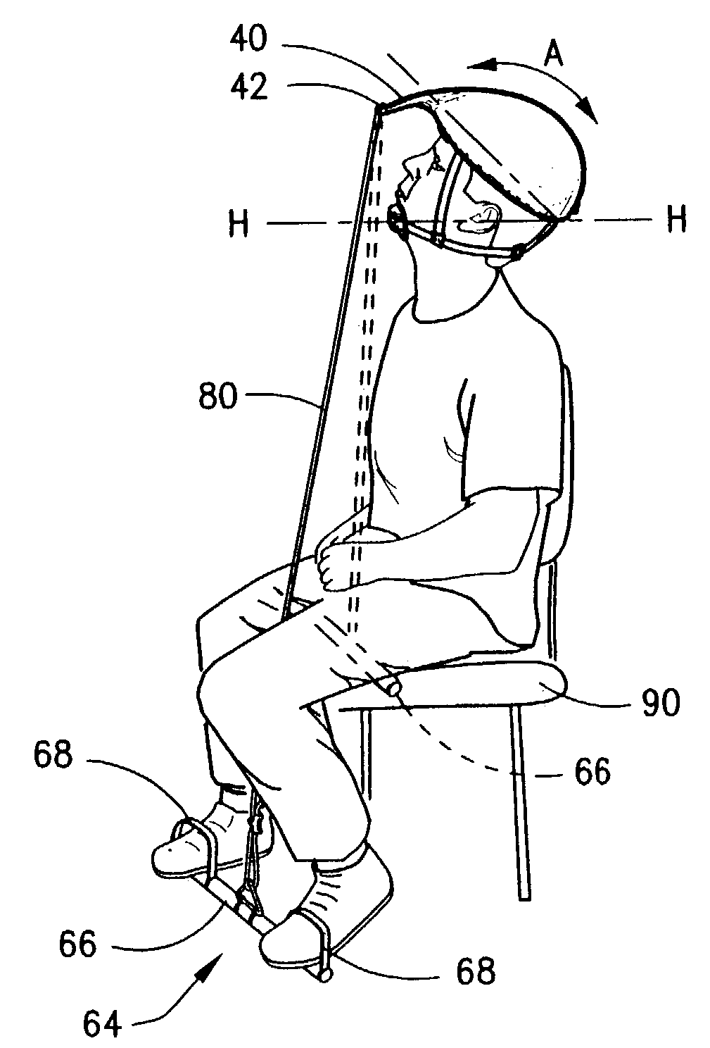 Therapeutic exercising apparatus and the method for the neck