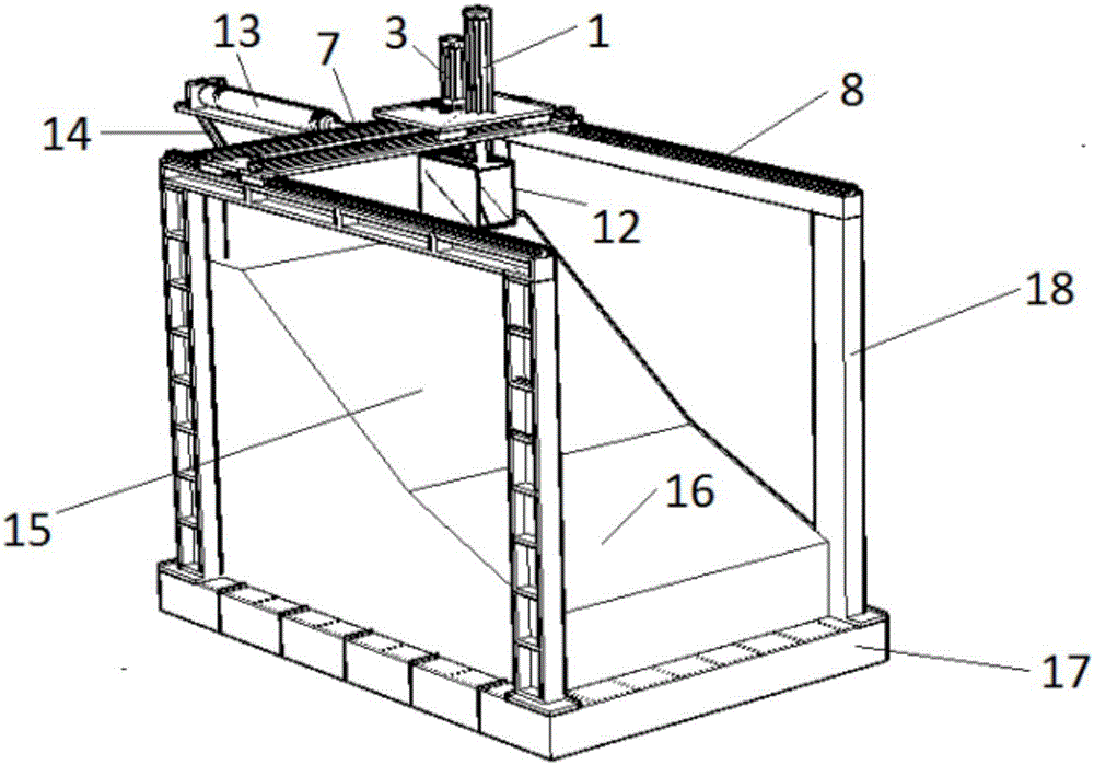 Rolling stone releasing apparatus for indoor test and rolling stone releasing test method