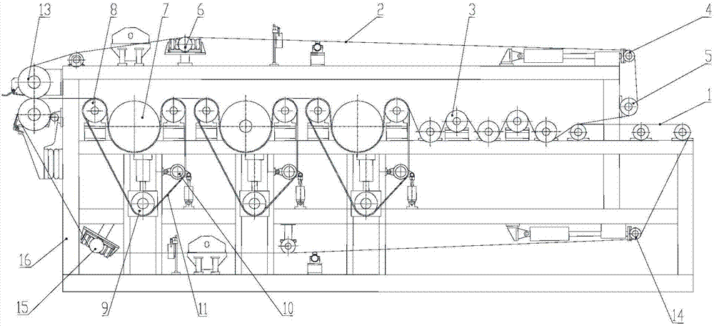 Cascade pressurization belt type pressure filter