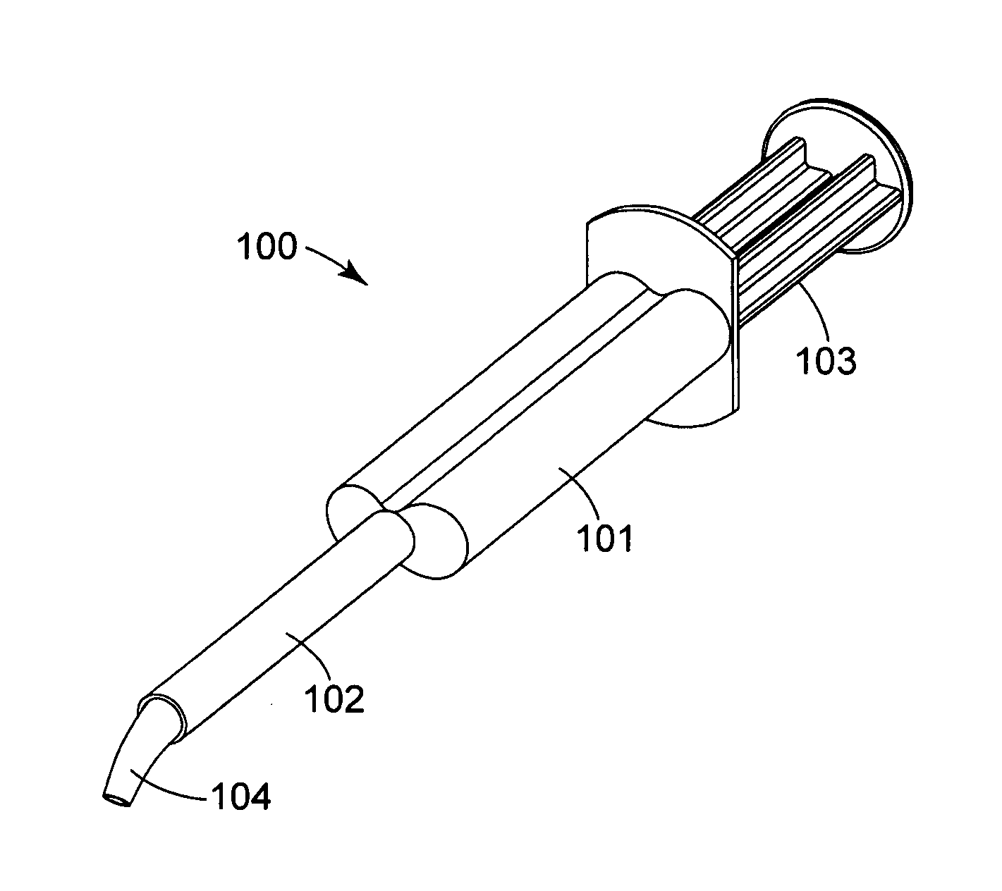 Unit-dose syringe for a multi-component material