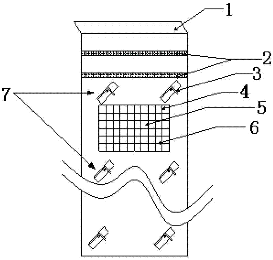 Wall liquid film and wall-free liquid film alternate structured filler adapting to viscous absorbent