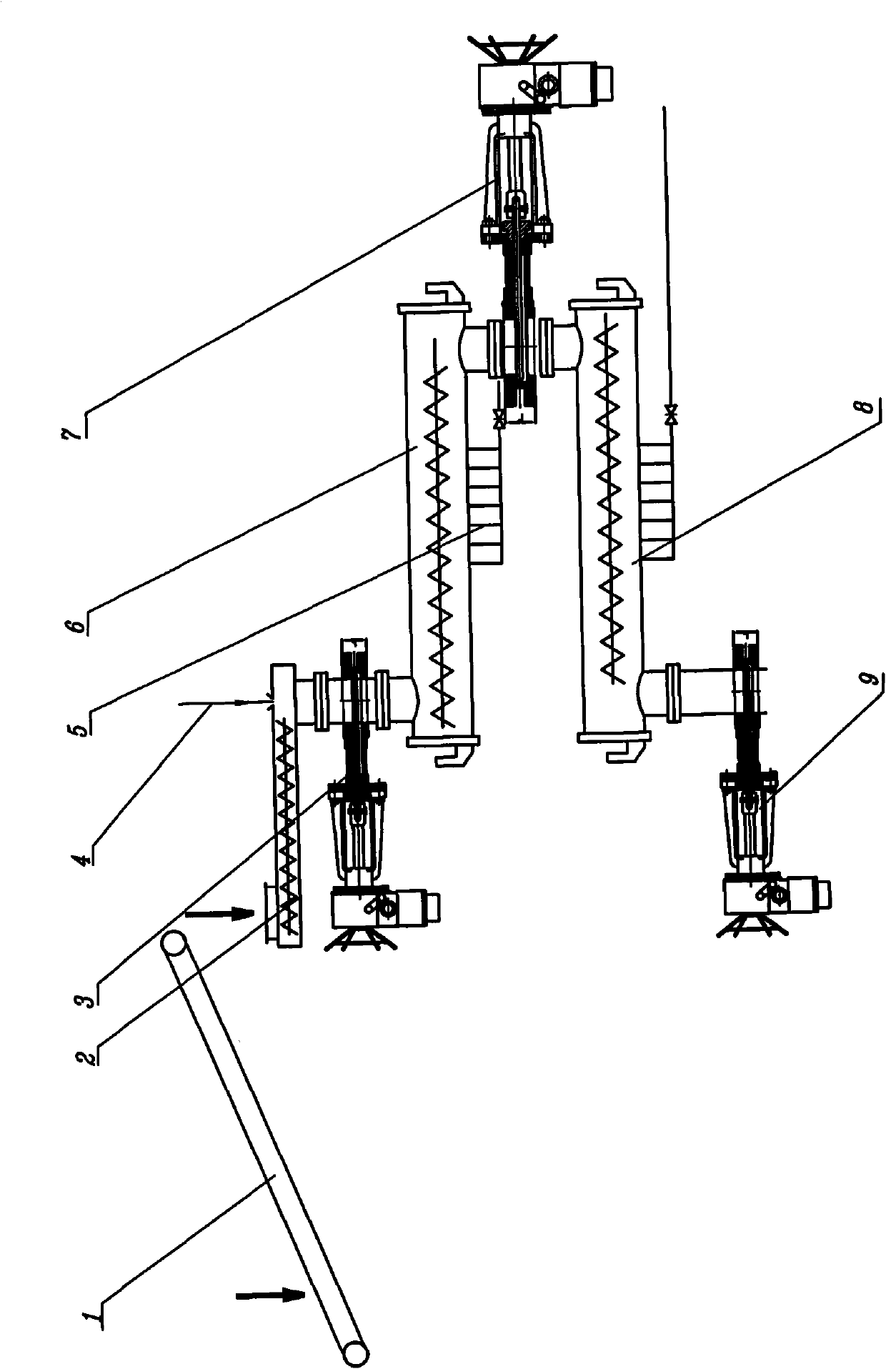 Two-stage type lignin steaming and cooking separation device