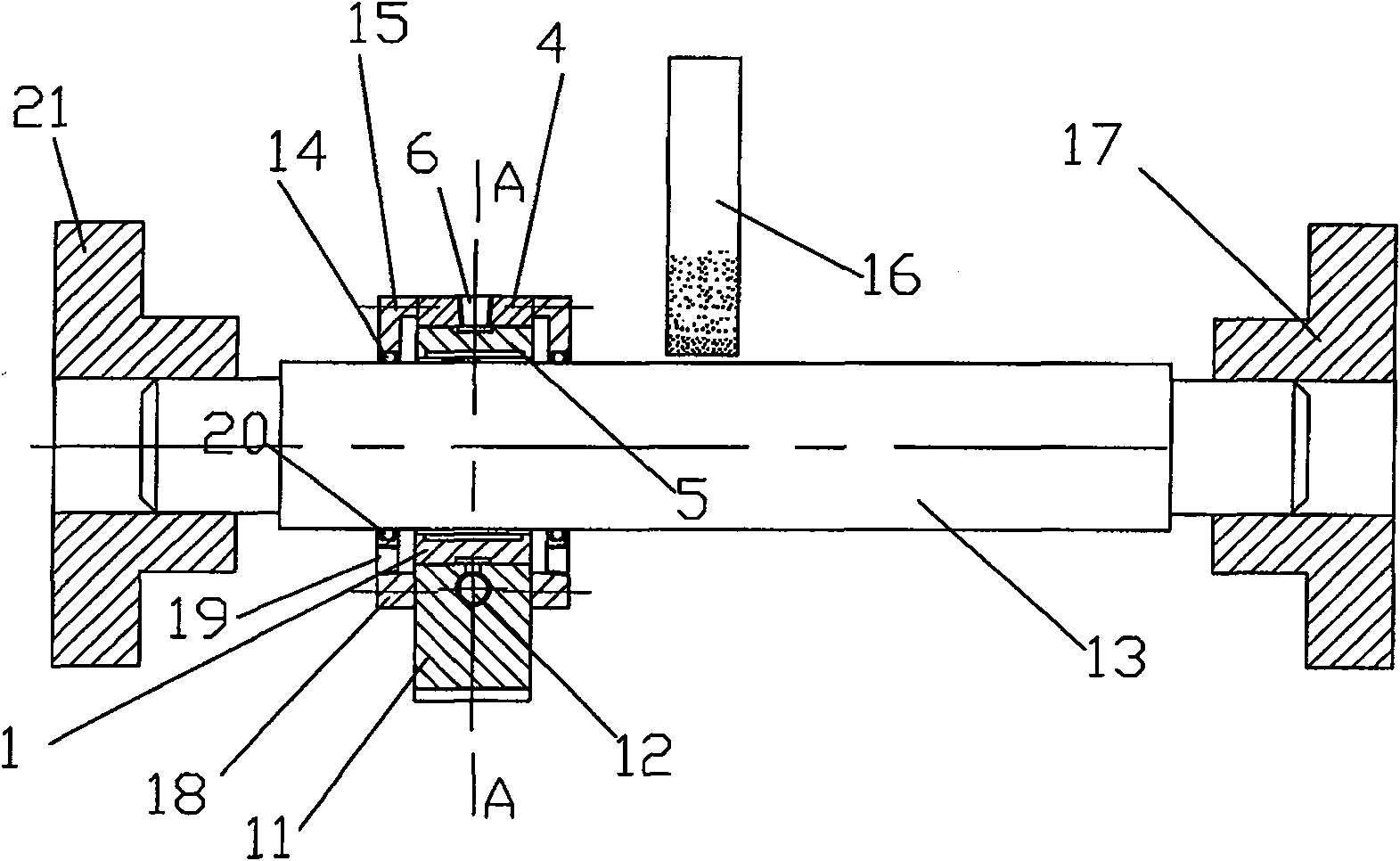 Machine tool liquid static pressure central frame