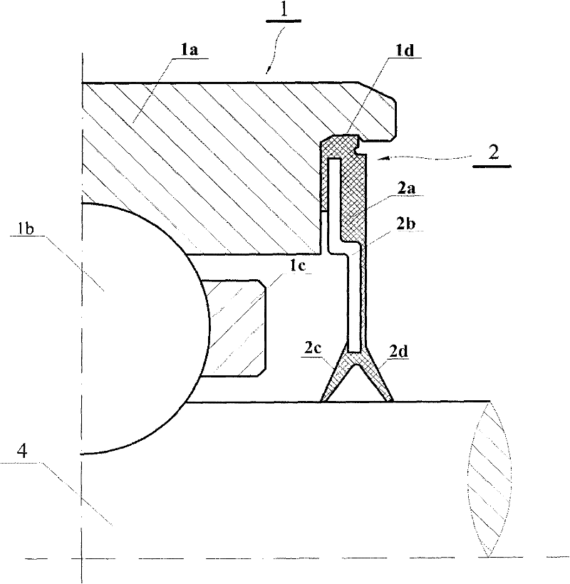 Automobile water pump bearing sealing device