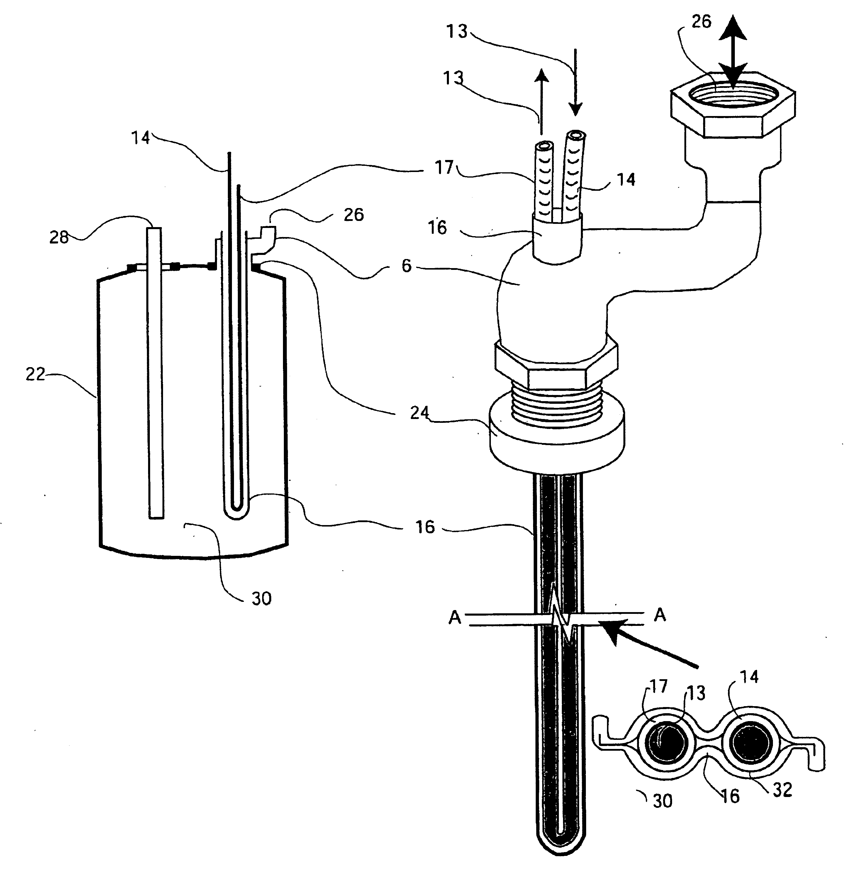 Internal water tank solar heat exchanger