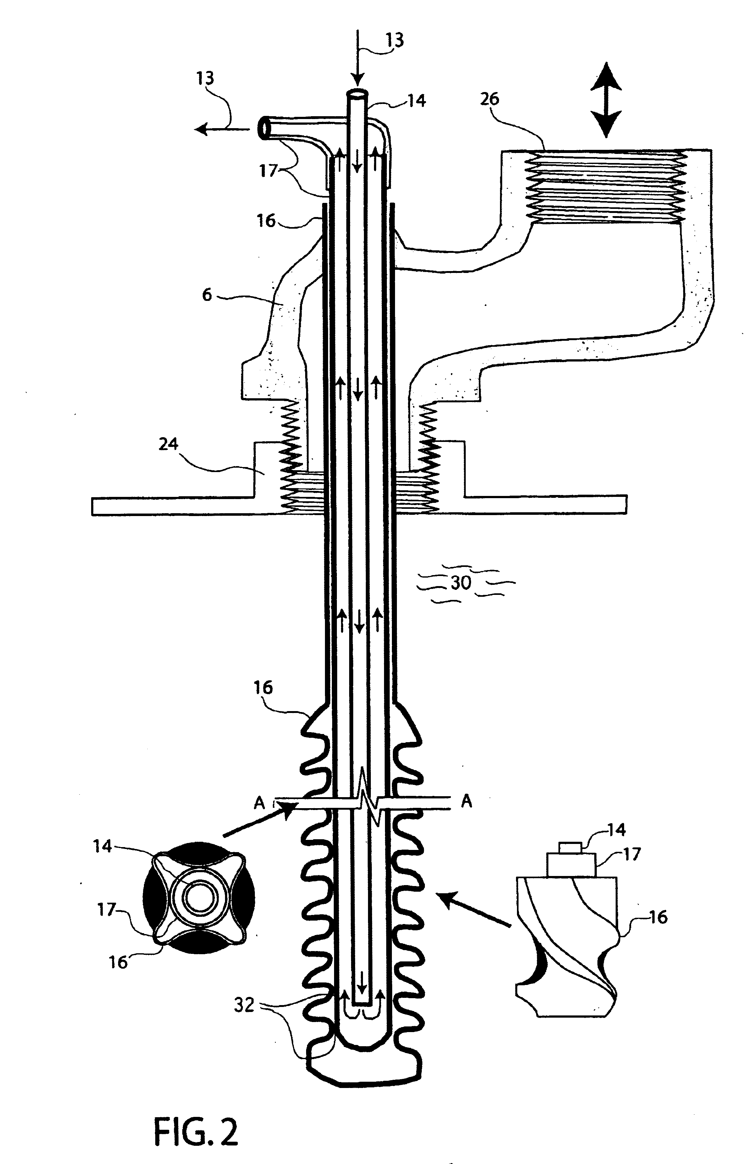 Internal water tank solar heat exchanger