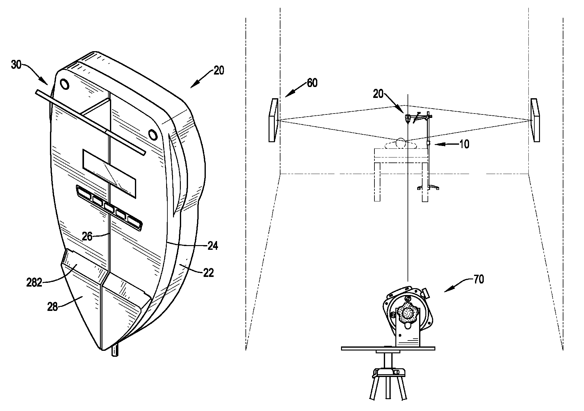 Laser angle guide assembly for computed tomography and method for operating the same