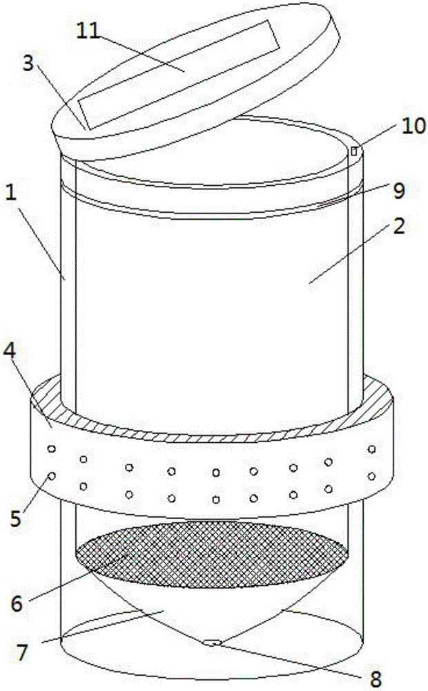 Solar peculiar smell removing garbage can