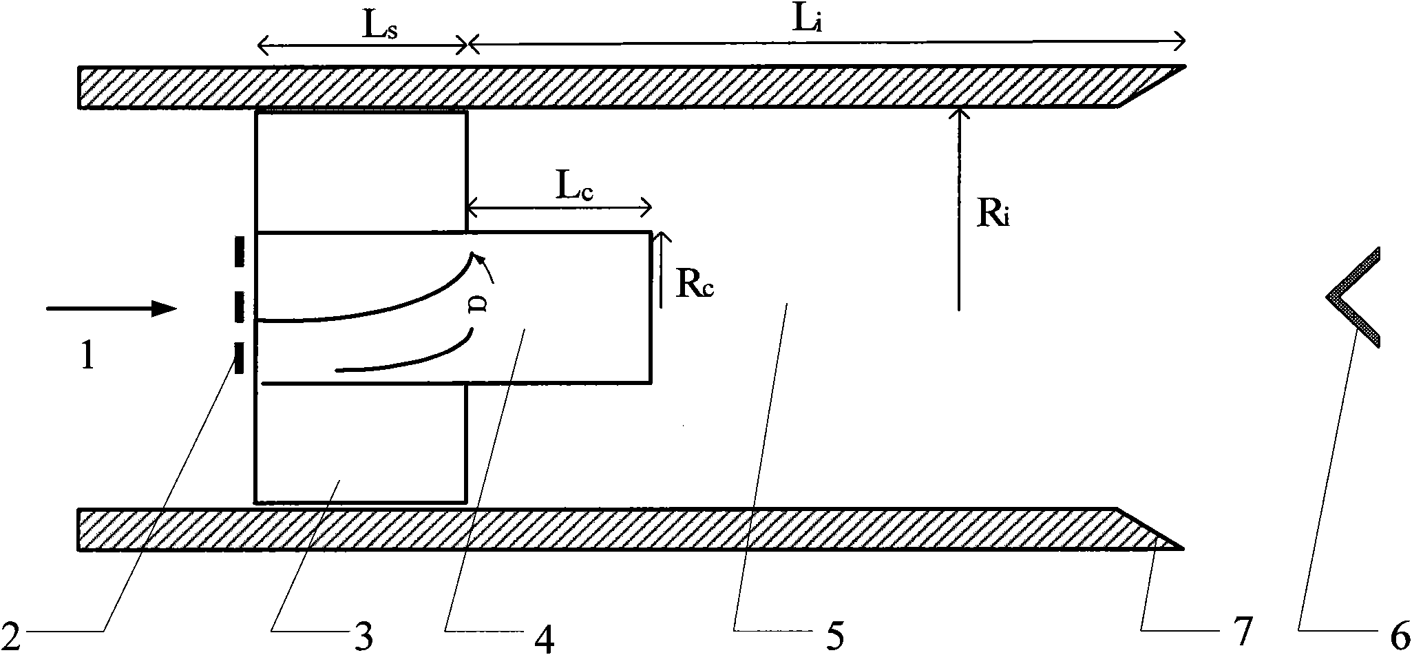 Weak cyclone stagnation gas burner