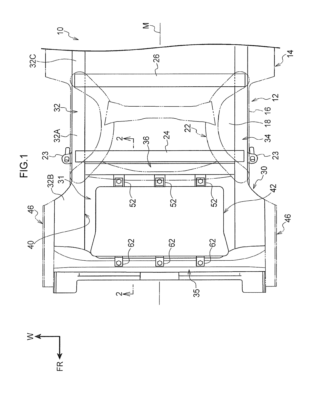 Vehicle lower section structure