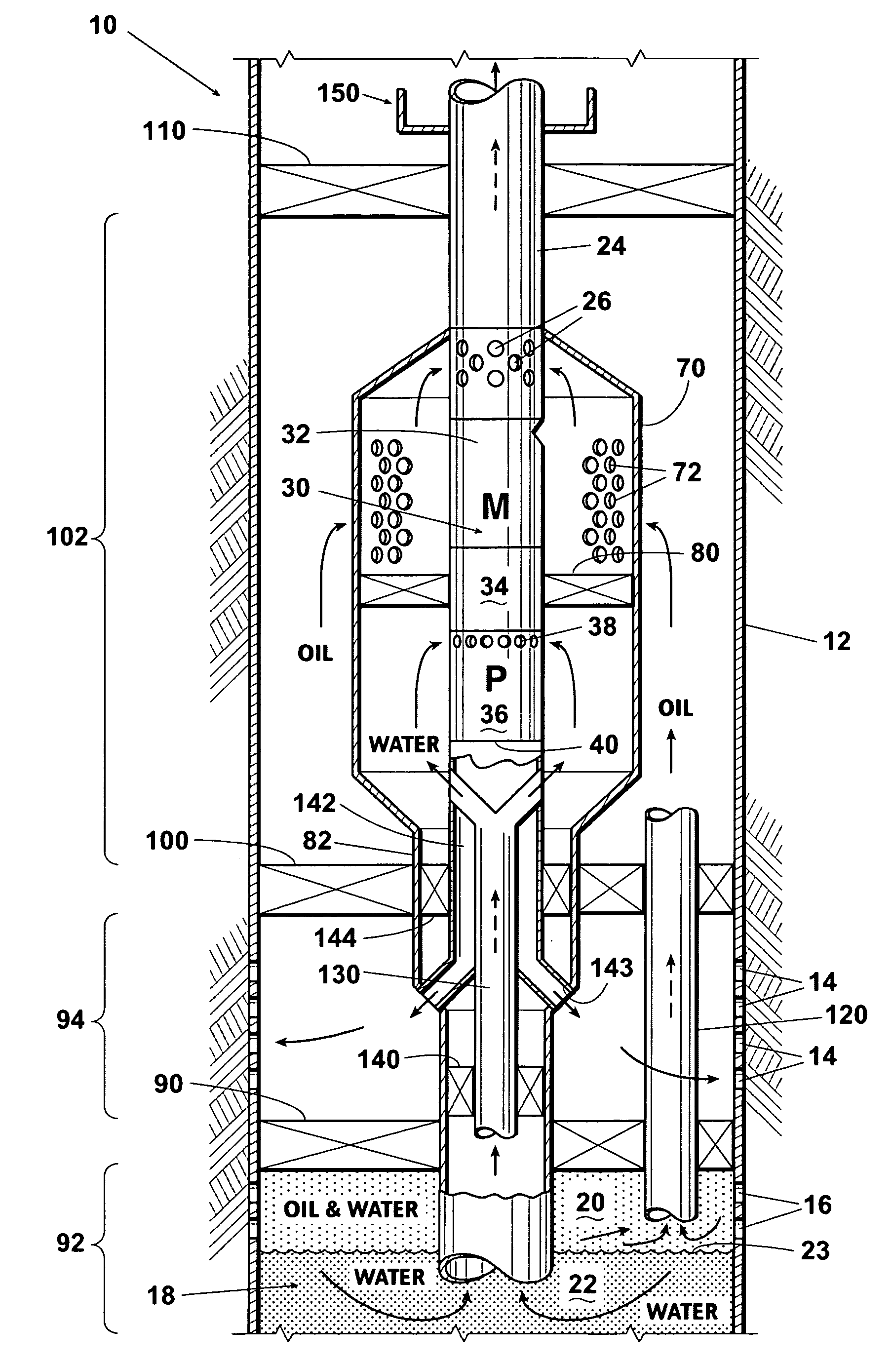 Inverted electrical submersible pump completion to maintain fluid segregation and ensure motor cooling in dual-stream well