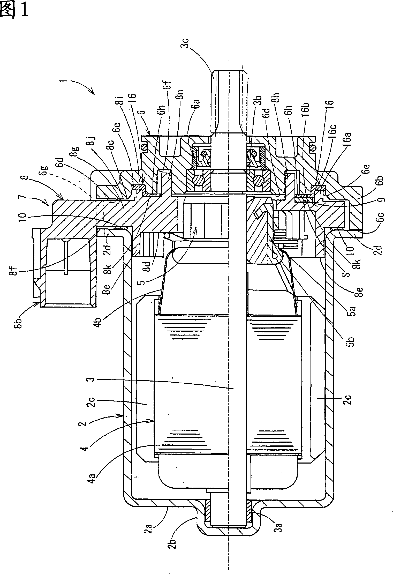 Brush holder in electric motor