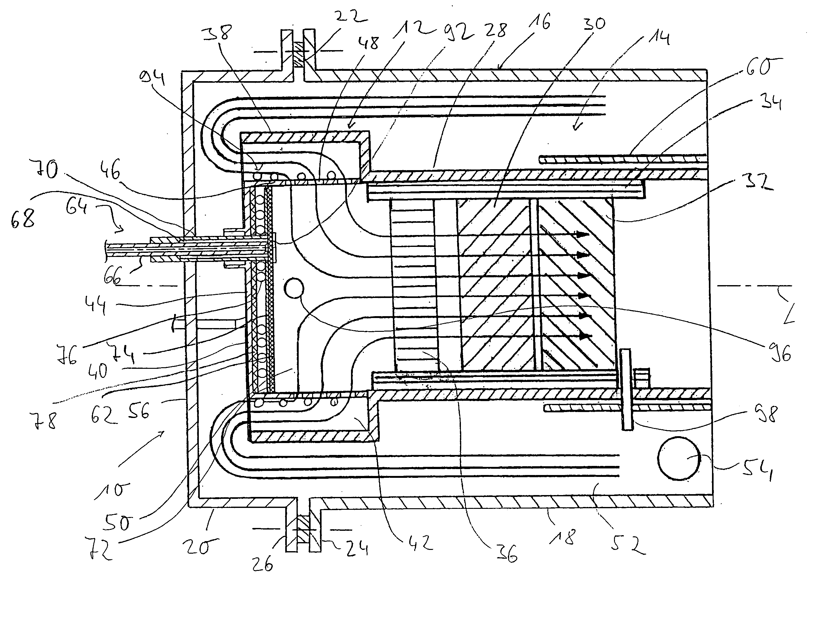 Evaporator arrangement for generating a hydrocarbon vapor/mixed material mixture, especially for a reformer arrangement of a fuel cell system