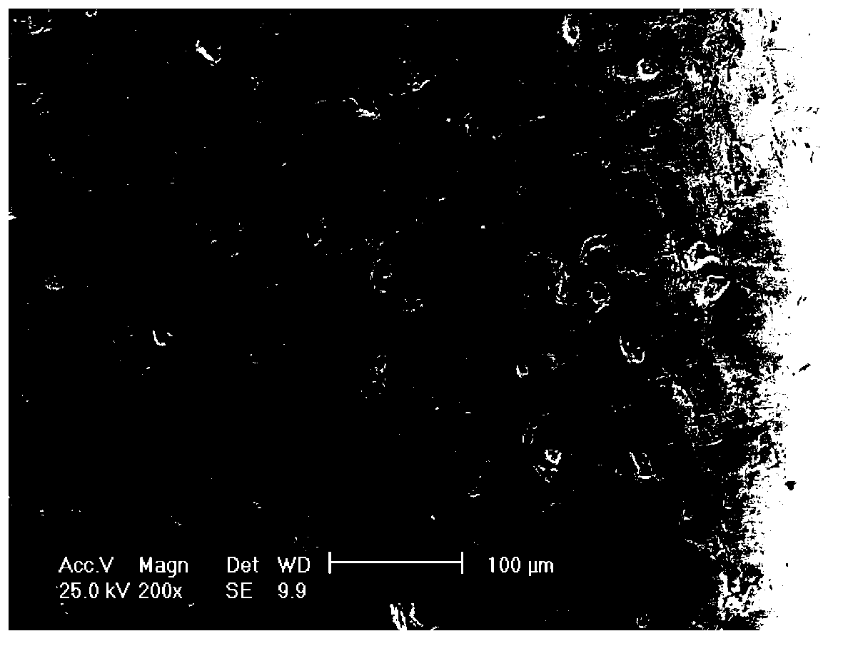 Composite electrode material containing reactive plasma spraying nanometer TiN middle layer and preparation method thereof