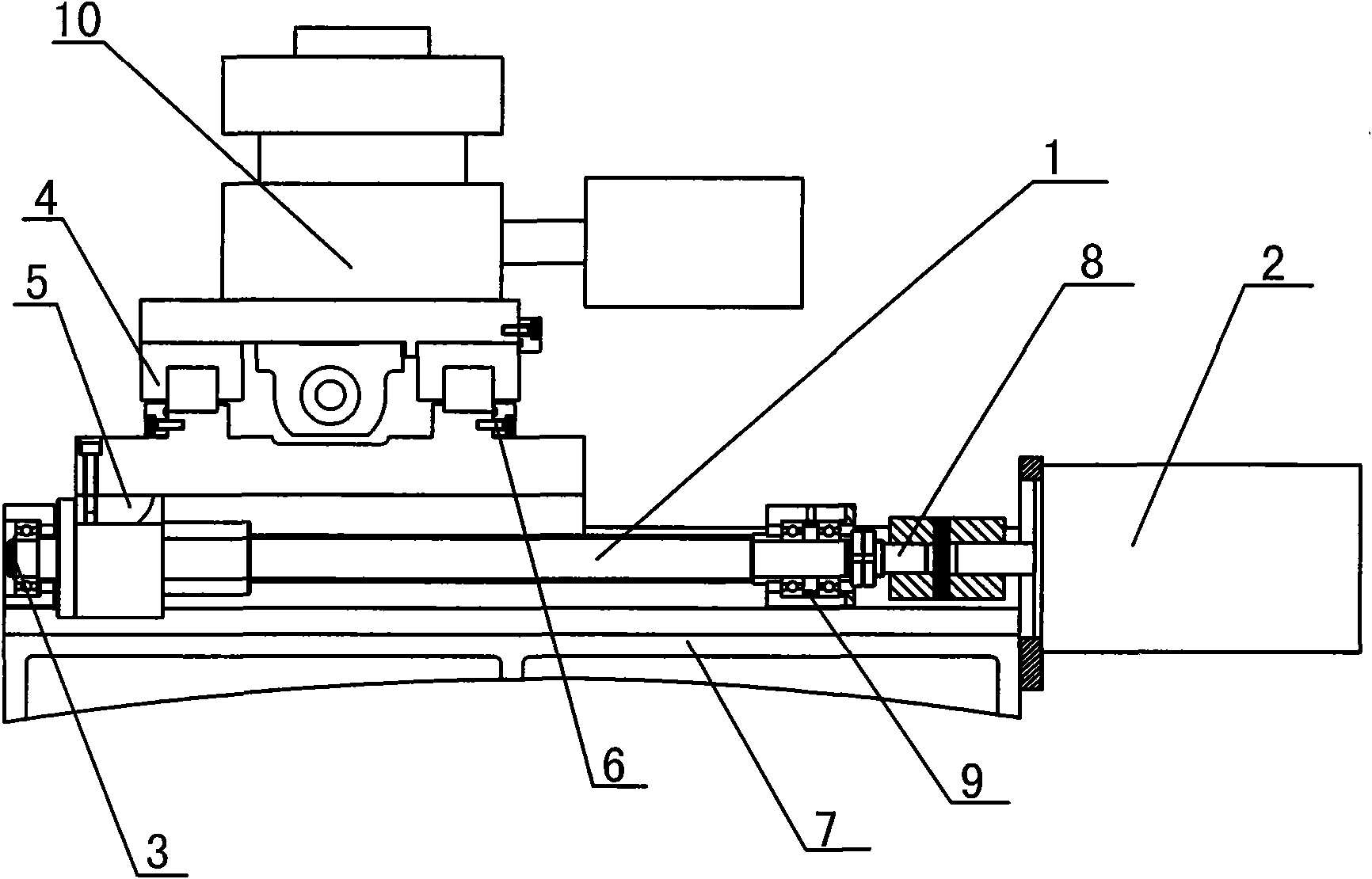 Cutter frame mechanism for processing spherical surface roller