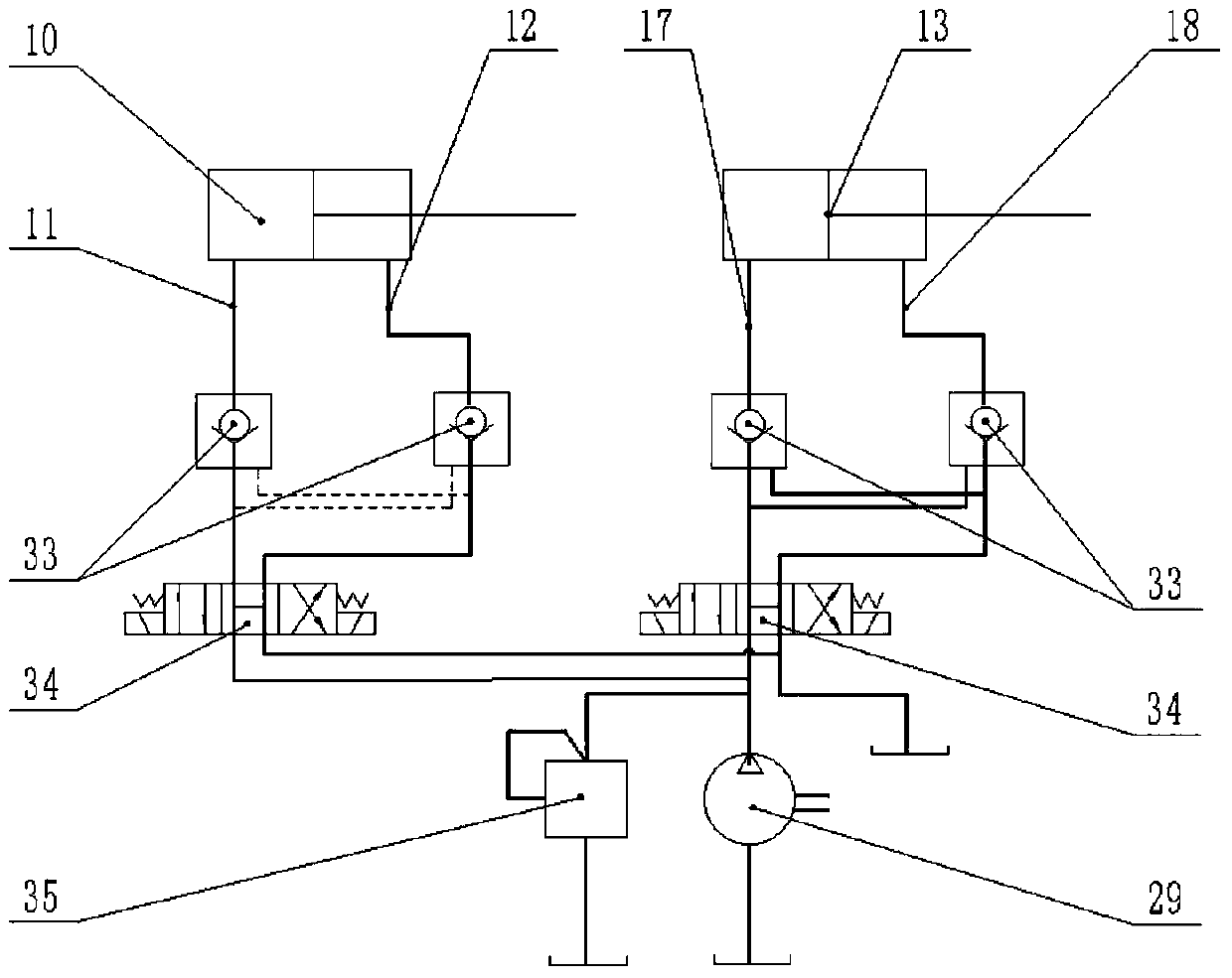 Wind-solar hybrid power generation system with self-driven hydraulic control light tracking device and its application method