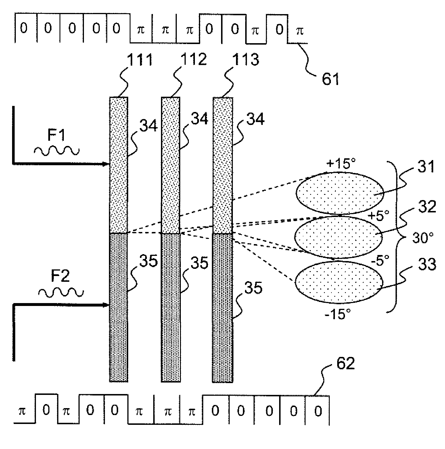 Agile-beam radar notably for the obstacle 'sense and avoid' function