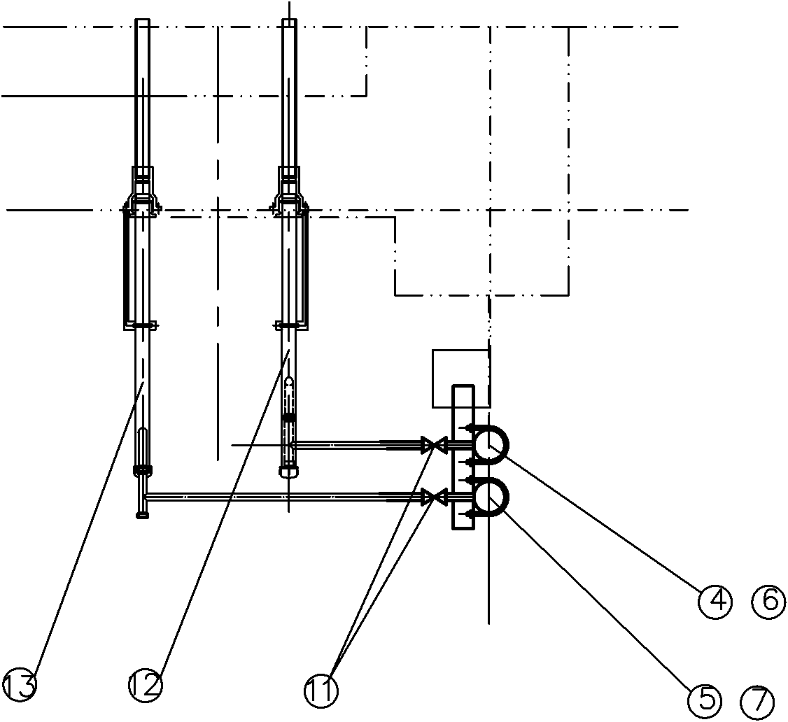 Coke oven burner double-flue supplemental heating method