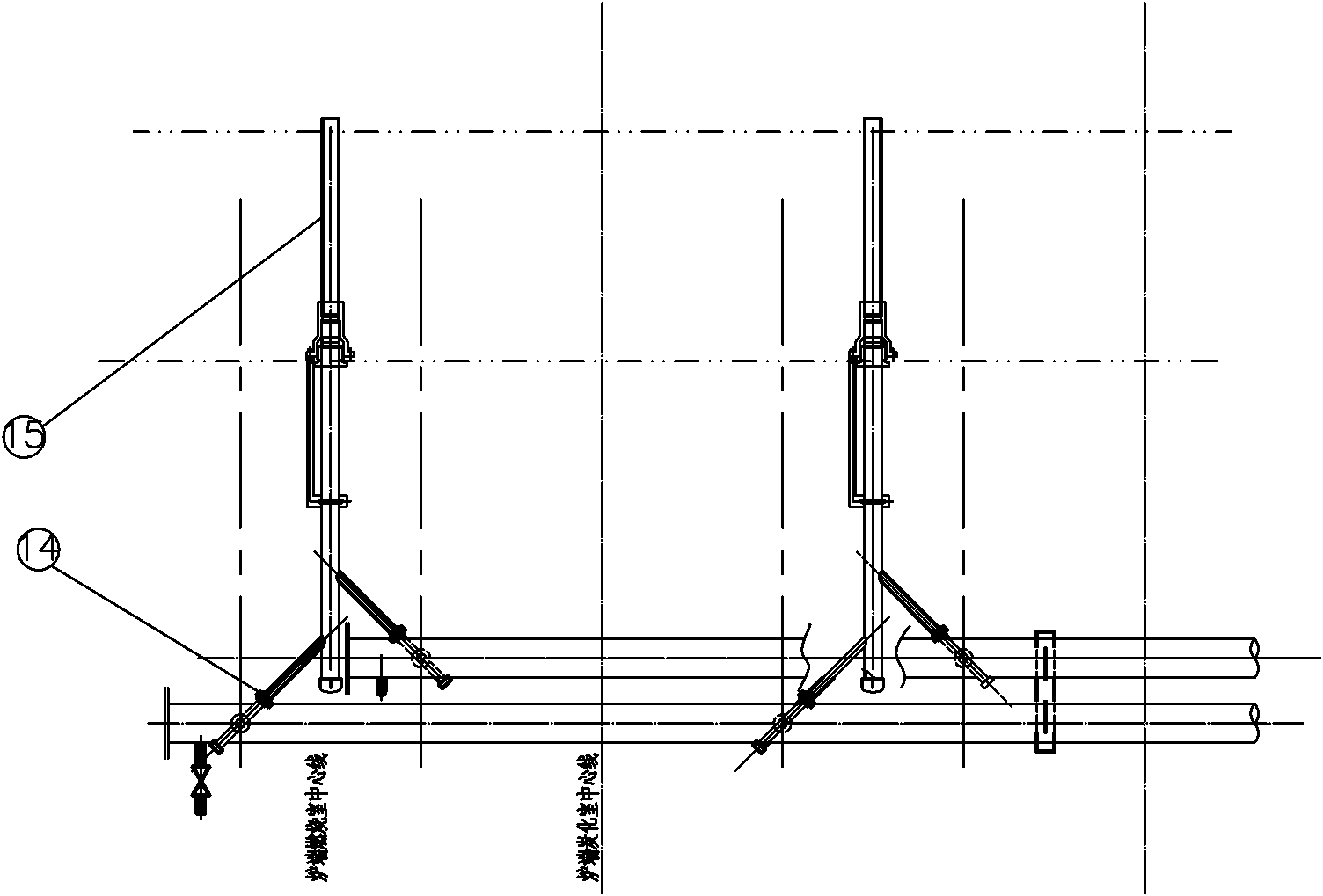 Coke oven burner double-flue supplemental heating method