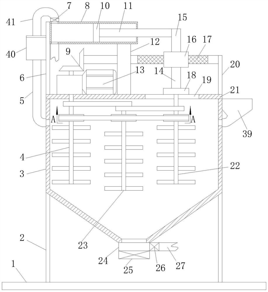 Dyeing raw material blending device for wig production