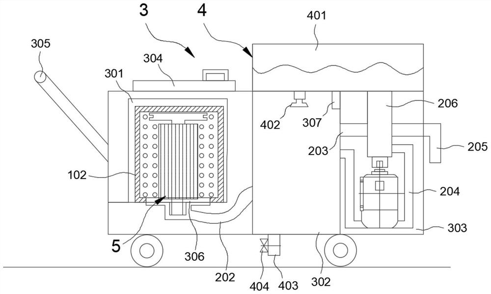 Mobile motor blowing dust removal device