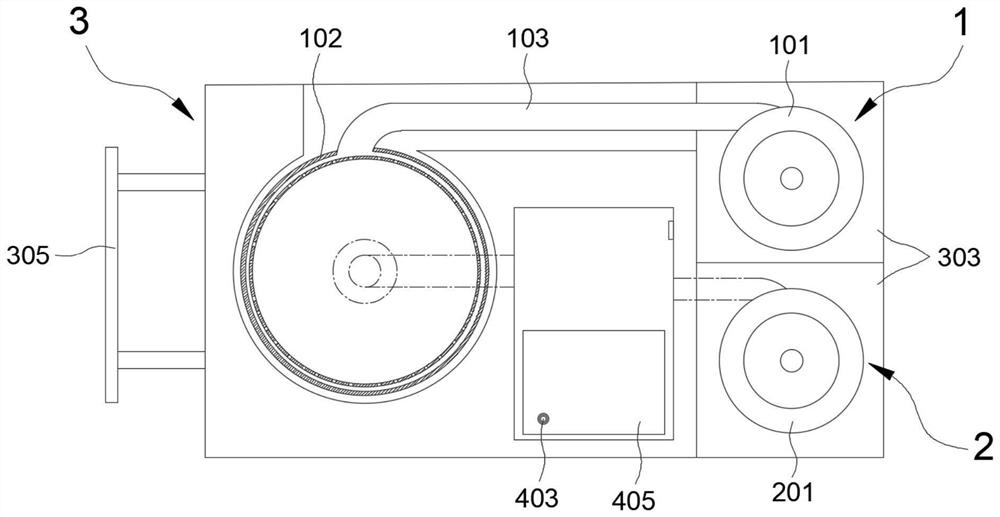 Mobile motor blowing dust removal device