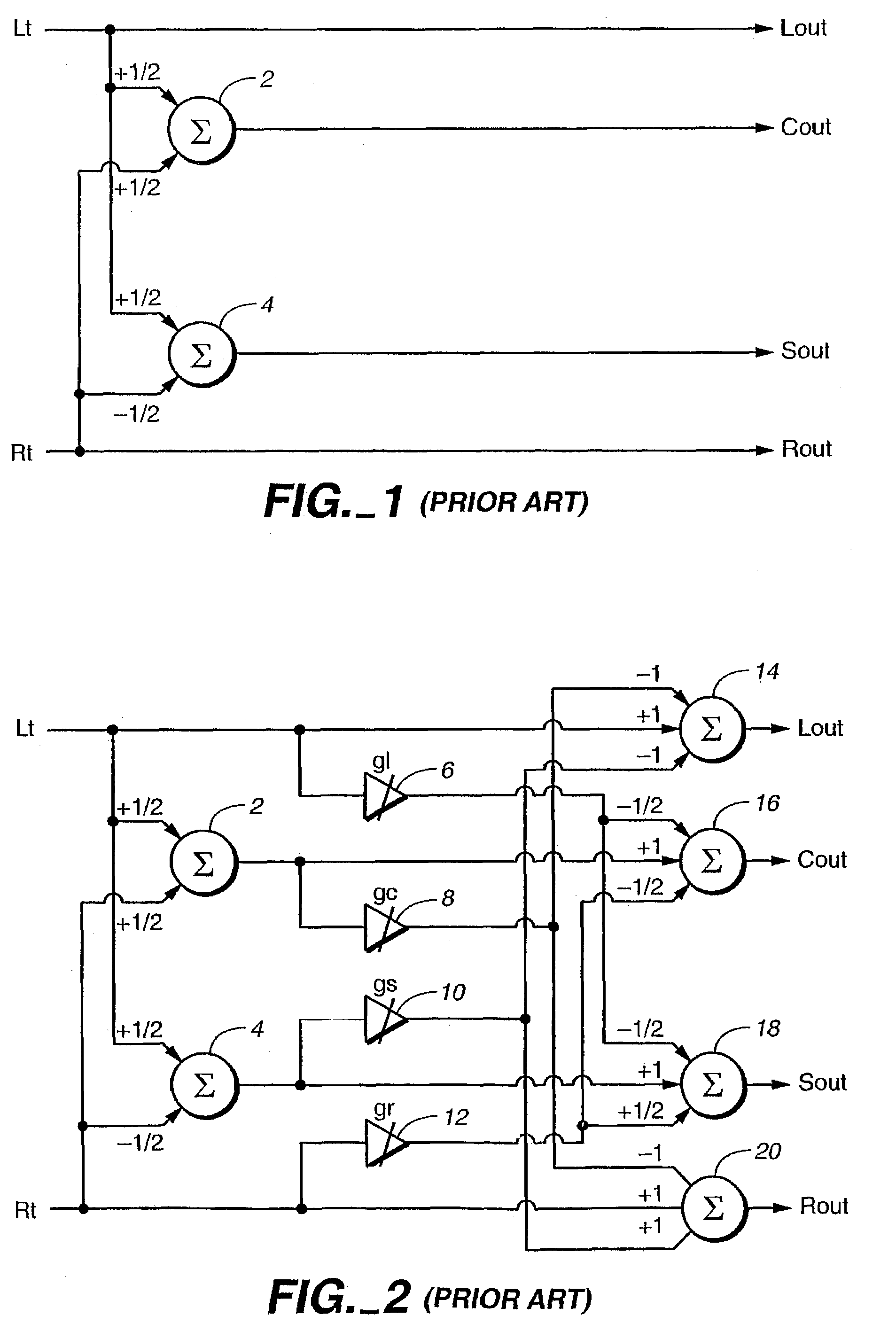 Method for apparatus for audio matrix decoding