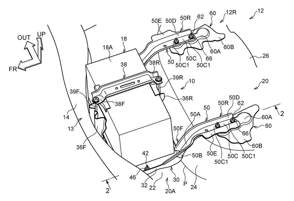 Vehicle rear portion structure