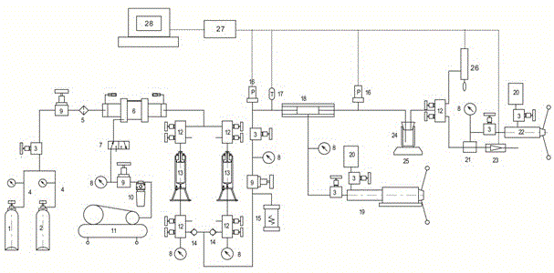 Instrument for measuring relative permeability of low permeability reservoir using nuclear magnetic resonance