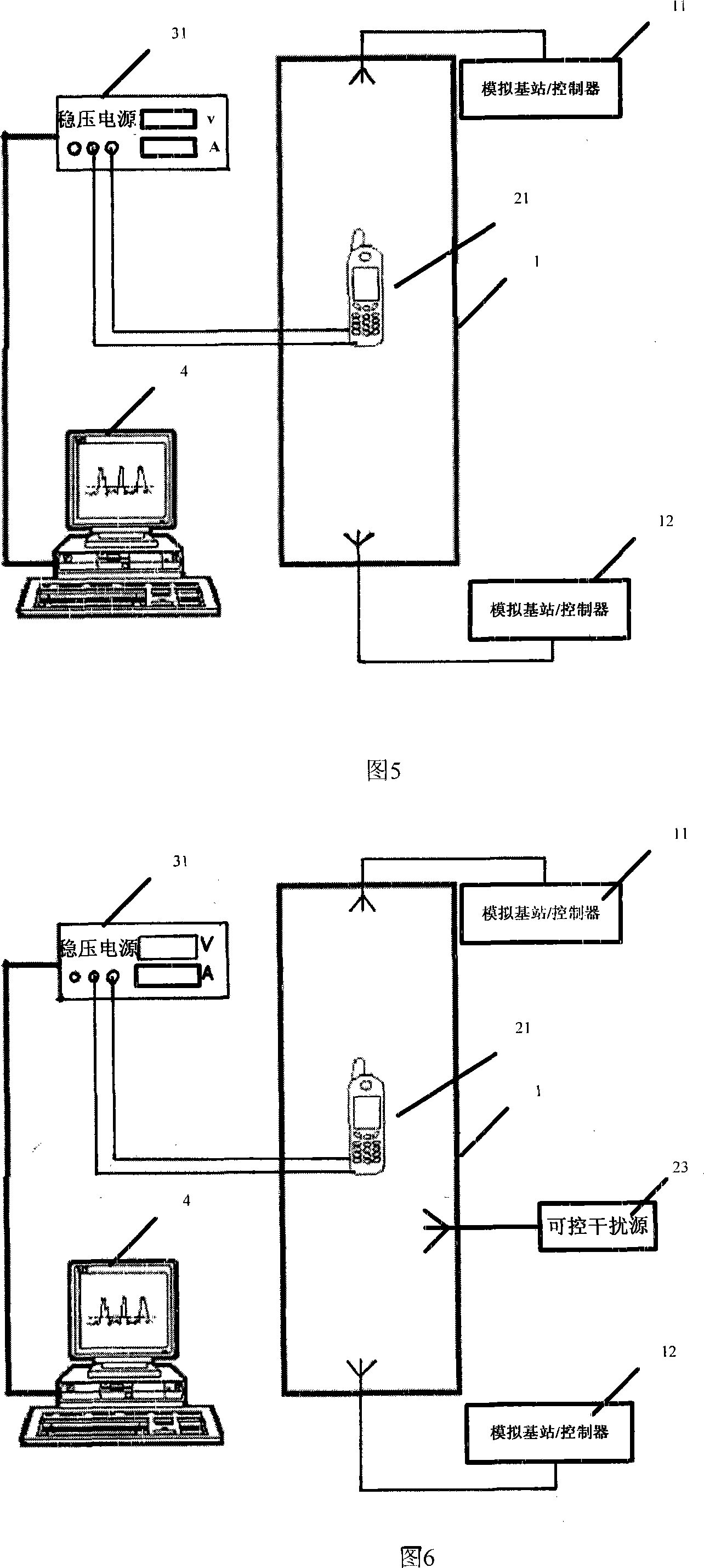 Radio terminal performance test device and method