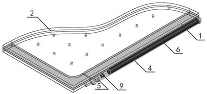 Vacuum glass panel with external cavity