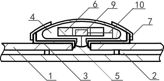 Vacuum glass panel with external cavity