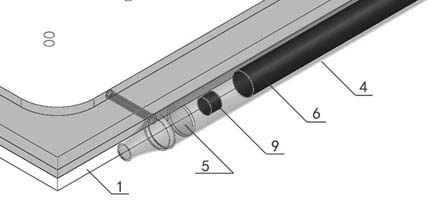 Vacuum glass panel with external cavity