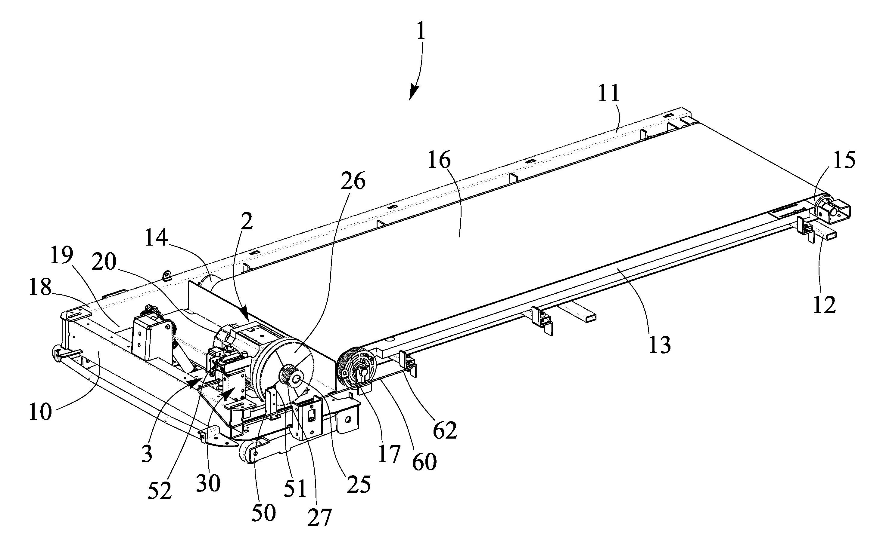 Treadmill lubricating mechanism