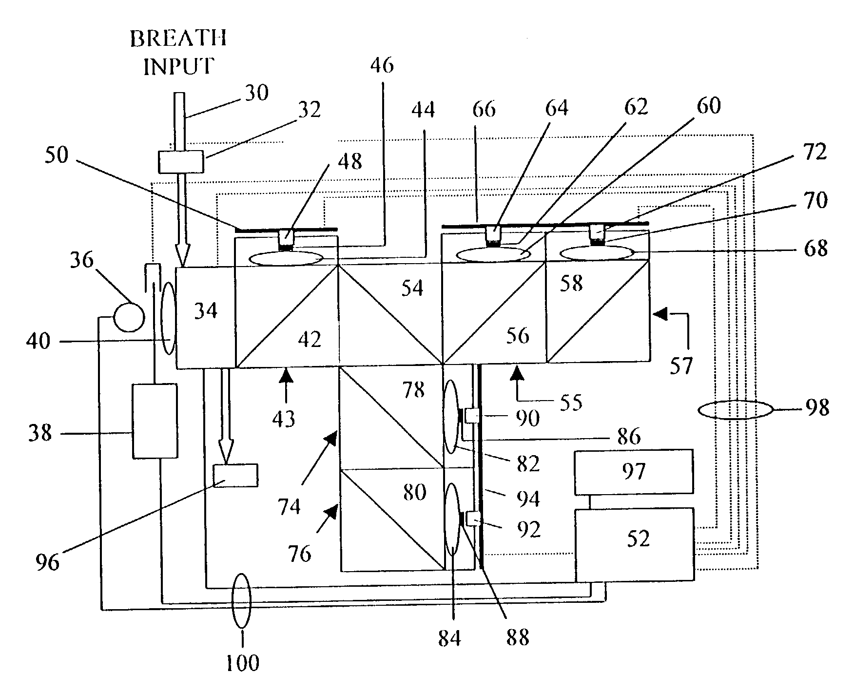 Non-invasive, miniature, breath monitoring apparatus