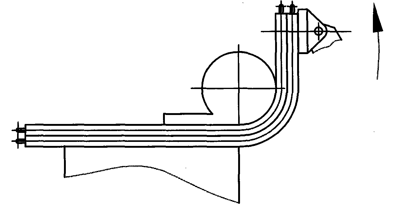 Bending method of air conditioning condenser and bending machine