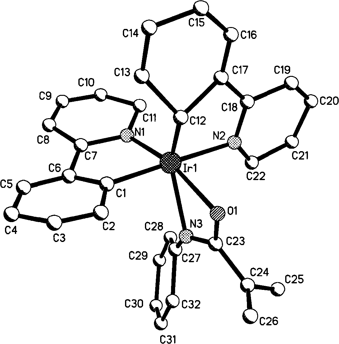 Polymer electroluminescence material containing amides iridium metal complexes and preparation method thereof