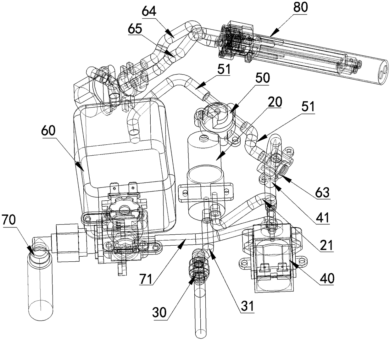 Intelligent closestool cleaning waterway system with double inlet channels and cleaning method thereof