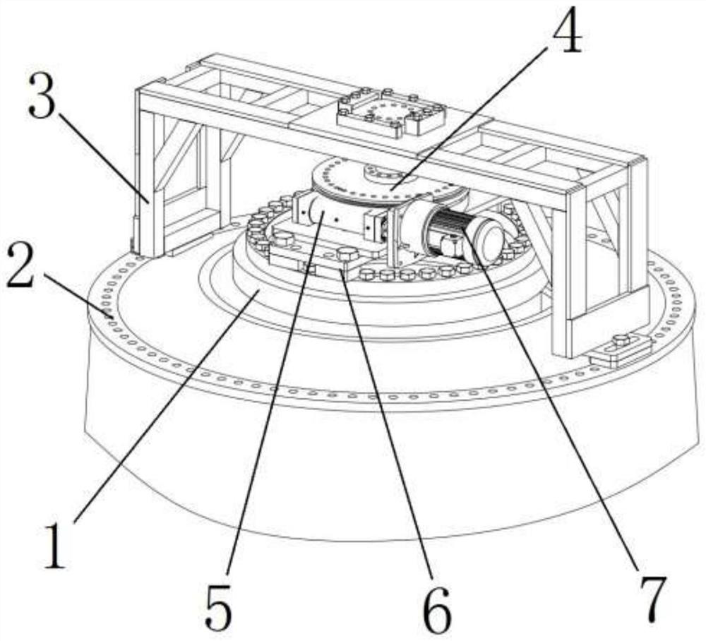 Large-scale wind driven generator shafting rotating torque measuring device and measuring method