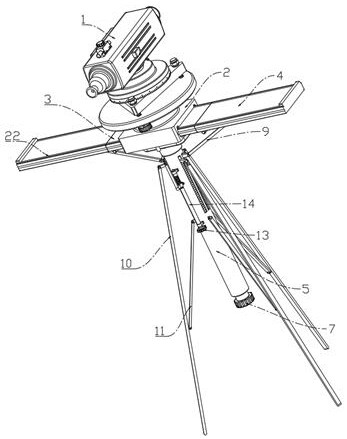 Movable urban bridge erection level gauge