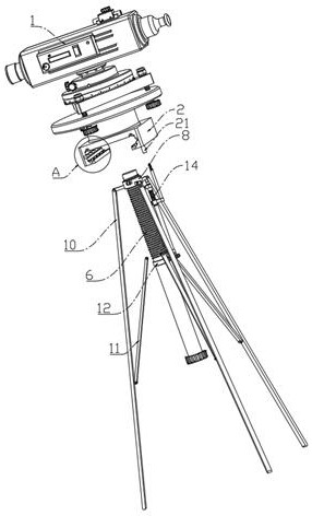 Movable urban bridge erection level gauge