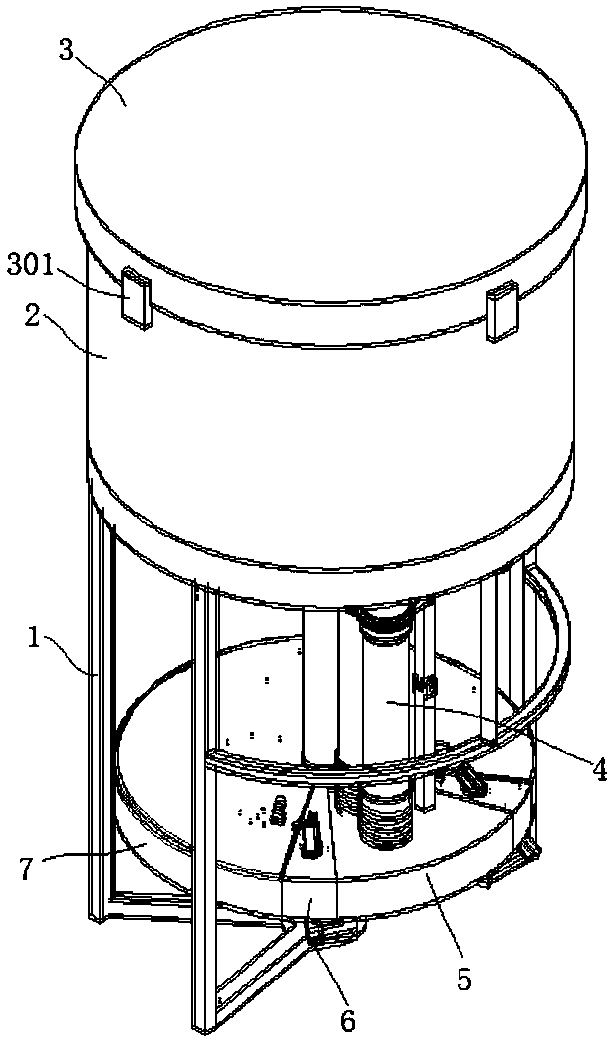 Sampling and storing device for microbiological detection and using method